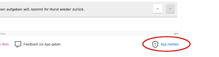App melden